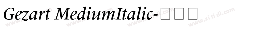 Gezart MediumItalic字体转换